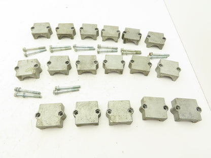 Rose Krieger Flange Clamp 1.5" Round Tube Aluminum Top Plate Only Lot of 17