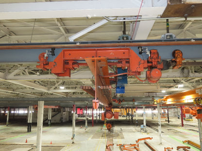Cleveland Tramrail P&H 3 Ton Single Girder Underhung Bridge Crane 45' 10" Span