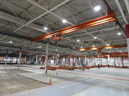 Cleveland Tramrail P&H 3 Ton Single Girder Underhung Bridge Crane 45' 10" Span