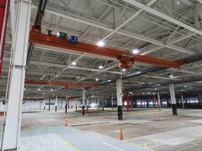 Cleveland Tramrail P&H 3 Ton Single Girder Underhung Bridge Crane 45' 10" Span