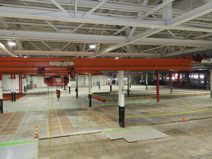 Cleveland Tramrail P&H 3 Ton Single Girder Underhung Bridge Crane 45' 10" Span