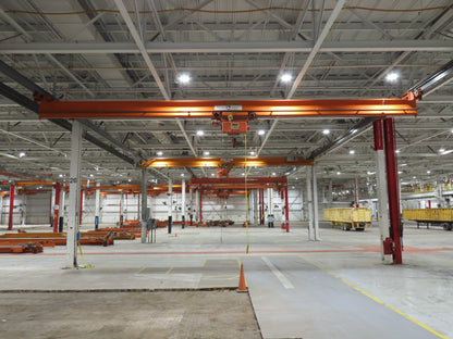 Cleveland Tramrail P&H 3 Ton Single Girder Underhung Bridge Crane 45' 10" Span