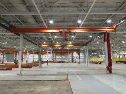 Cleveland Tramrail P&H 3 Ton Single Girder Underhung Bridge Crane 45' 10" Span