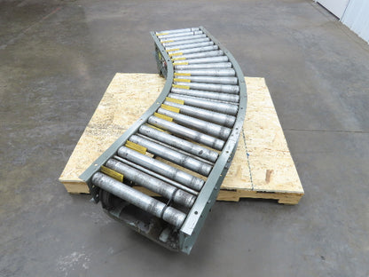 Hytrol 18" x 68" V-Belt Live Roller  45° Curve Conveyor 15" BF 18" Section