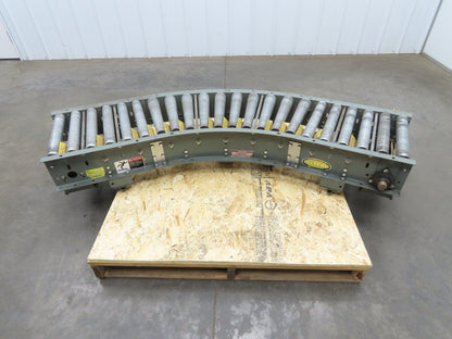 Hytrol 18" x 68" V-Belt Live Roller  45° Curve Conveyor 15" BF 18" Section