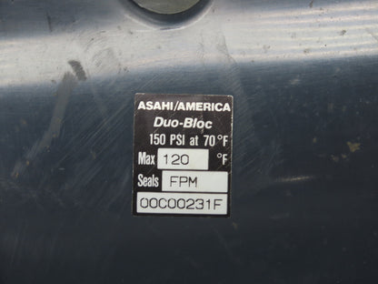 Asahi 111605060 PVC 4" Ball Valve 6" Glue In Socket 2 Way FPM Seal 150PSI