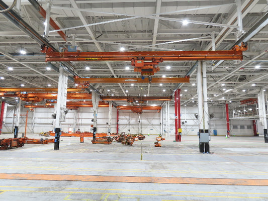 Cleveland Tramrail P&H 4 Ton Single Girder Underhung Bridge Crane 36' Span