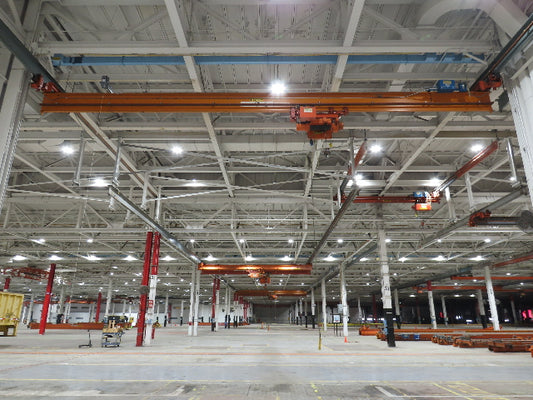 Cleveland Tramrail P&H 4 Ton Single Girder Underhung Bridge Crane 45' 10" Span