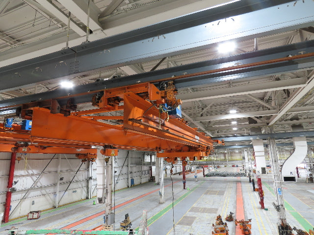 Cleveland Tramrail P&H 10 Ton Double Girder Bridge Crane 45' 10" Span w/Remote