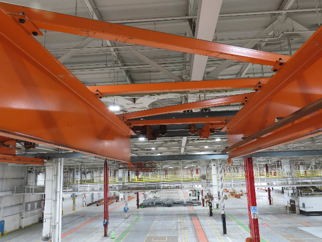 Cleveland Tramrail P&H 10 Ton Double Girder Bridge Crane 45' 10" Span w/Remote