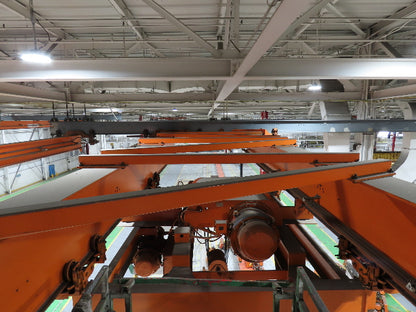 Cleveland Tramrail P&H 10 Ton Double Girder Bridge Crane 45' 10" Span w/Remote