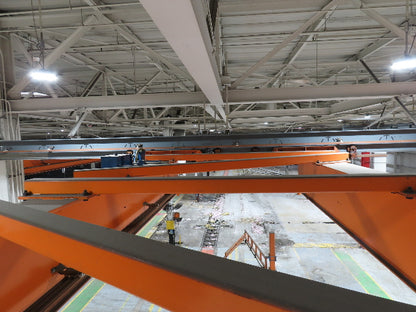 Cleveland Tramrail P&H 10 Ton Double Girder Bridge Crane 45' 10" Span w/Remote