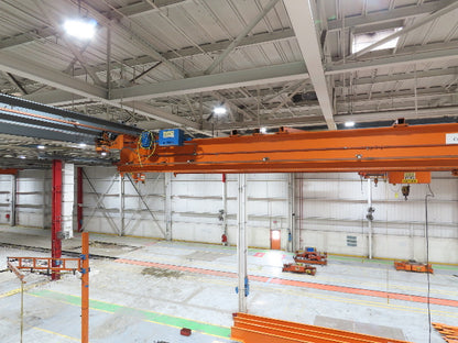 Cleveland Tramrail P&H 10 Ton Double Girder Bridge Crane 45' 10" Span w/Remote