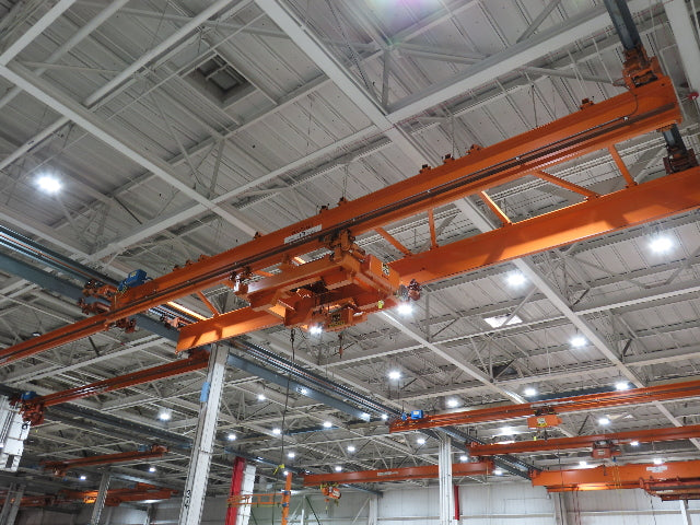 Cleveland Tramrail P&H 10 Ton Double Girder Bridge Crane 45' 10" Span w/Remote