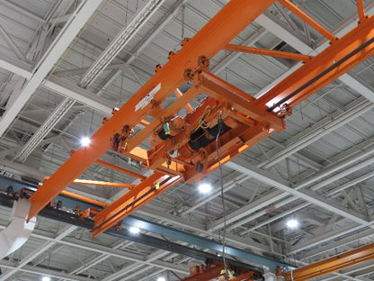 Cleveland Tramrail P&H 10 Ton Double Girder Bridge Crane 45' 10" Span w/Remote