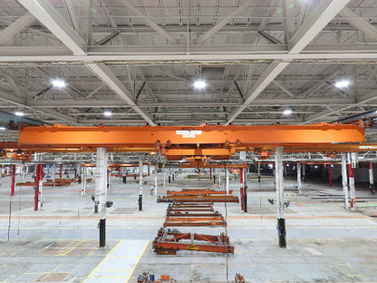 Cleveland Tramrail P&H 10 Ton Double Girder Bridge Crane 45' 10" Span w/Remote