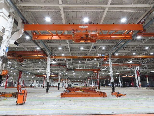 Cleveland Tramrail P&H 10 Ton Double Girder Bridge Crane 45' 10" Span w/Remote