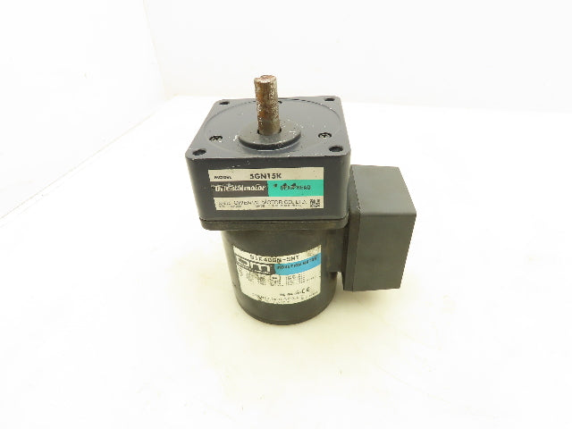 Oriental 5IK40GN-SWT Induction Motor Gear Head 40W 1600RPM 230V 3PH Pinion Shaft