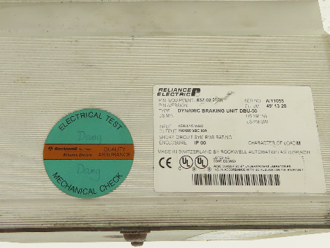 Reliance Electric 837.02.01A DBU-50 Dynamic Braking Unit 415/480V