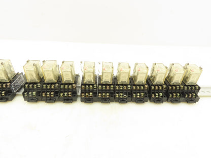 Omron MY4N Socket Relay TP514X2 5A 110V w/Base Lot of 17