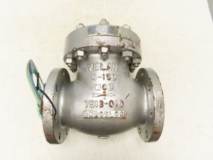 Velan F12-0114C-02TY Cast Iron Flanged Check Valve 4" Class 150 Flange