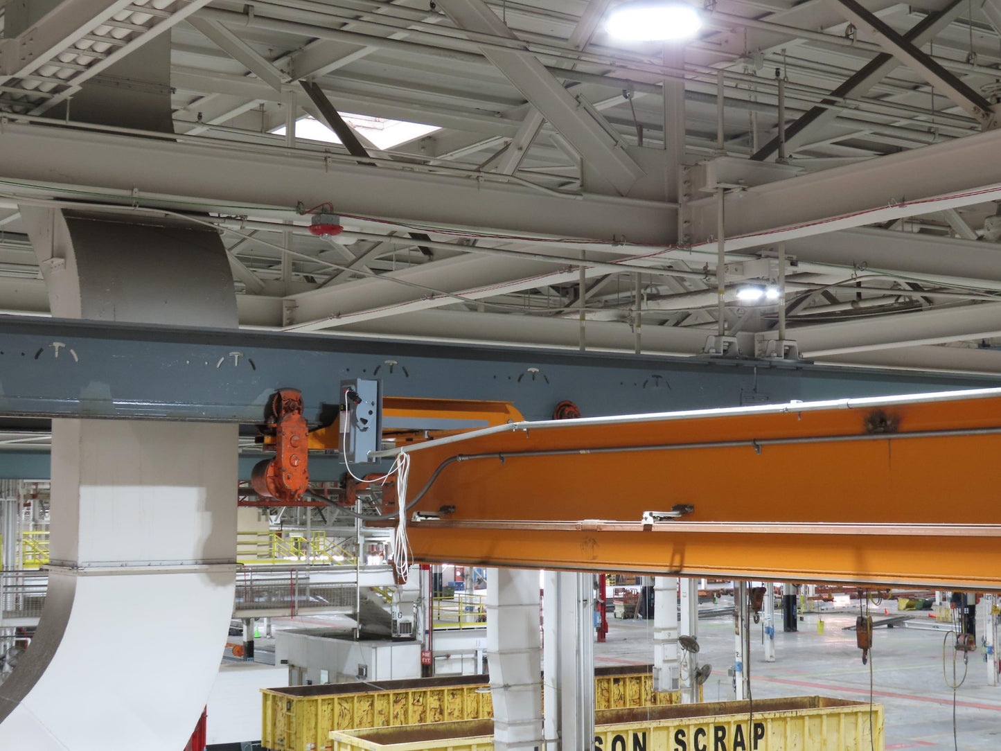 Cleveland Tramrail P&H 2 Ton Single Girder Underhung Bridge Crane 45' 10" Span