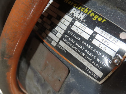 Cleveland Tramrail P&H 2 Ton Single Girder Underhung Bridge Crane 45' 10" Span