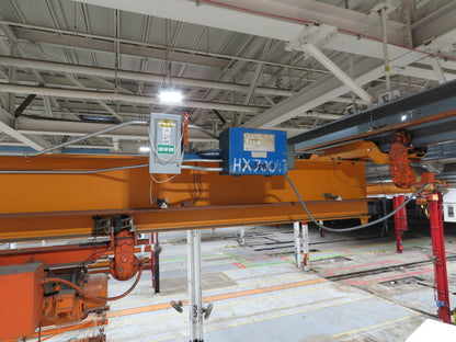 Cleveland Tramrail P&H 2 Ton Single Girder Underhung Bridge Crane 45' 10" Span