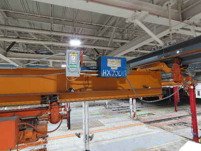 Cleveland Tramrail P&H 2 Ton Single Girder Underhung Bridge Crane 45' 10" Span