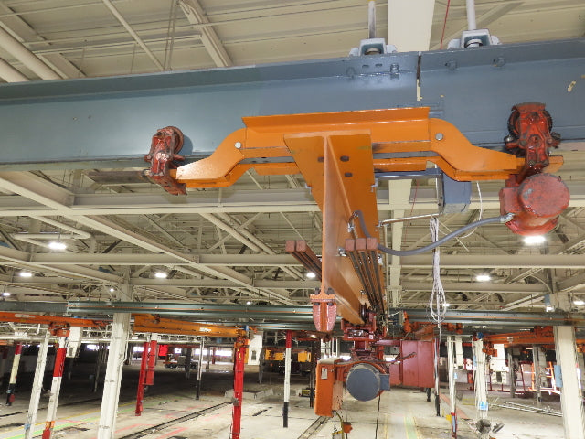 Cleveland Tramrail P&H 2 Ton Single Girder Underhung Bridge Crane 45' 10" Span