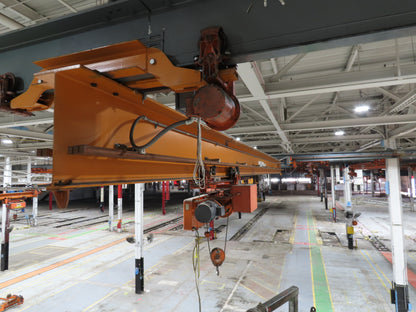 Cleveland Tramrail P&H 2 Ton Single Girder Underhung Bridge Crane 45' 10" Span