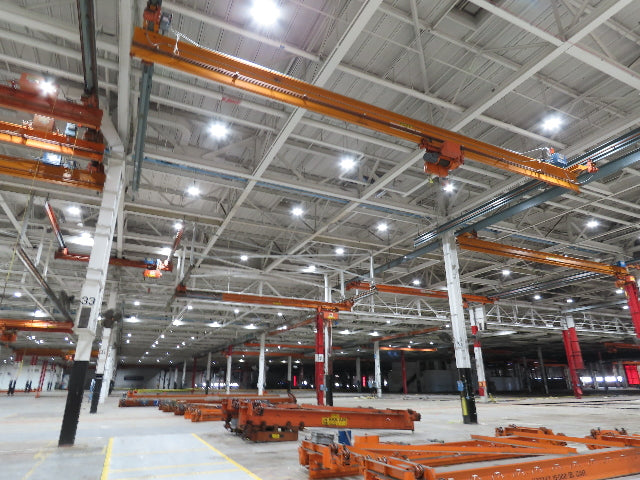 Cleveland Tramrail P&H 2 Ton Single Girder Underhung Bridge Crane 45' 10" Span