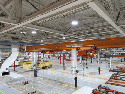 Cleveland Tramrail P&H 2 Ton Single Girder Underhung Bridge Crane 45' 10" Span