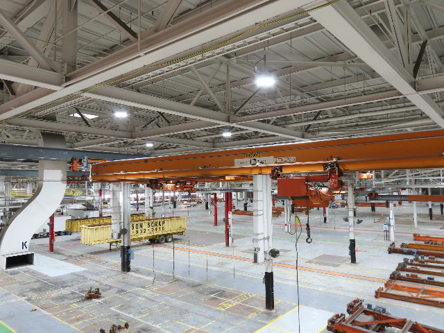 Cleveland Tramrail P&H 2 Ton Single Girder Underhung Bridge Crane 45' 10" Span