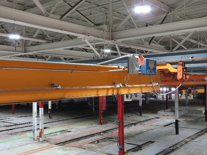 Cleveland Tramrail P&H 2 Ton Single Girder Underhung Bridge Crane 45' 10" Span