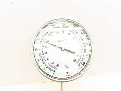 WIKA Temp Gauge 0-120 F 2 Degree Subd 5" Dial 1/2" NPT 6" Probe Stainless