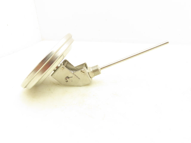 WIKA Temp Gauge 0-120 F 2 Degree Subd 5" Dial 1/2" NPT 6" Probe Stainless