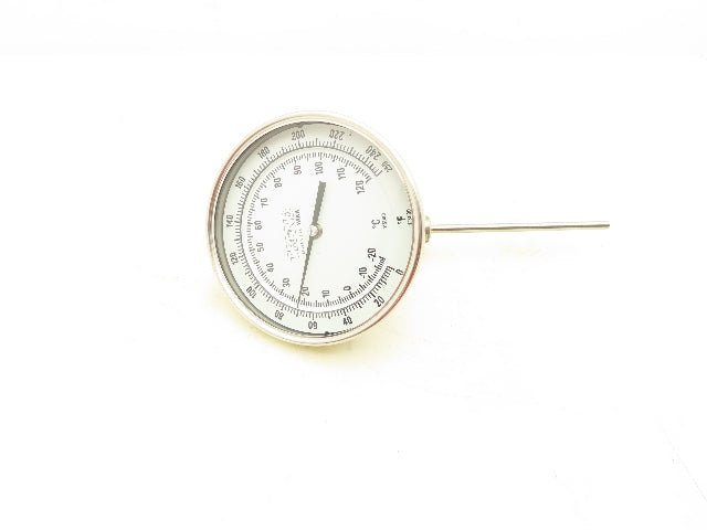 WIKA Temp Gauge 0-120 F 2 Degree Subd 5" Dial 1/2" NPT 6" Probe Stainless