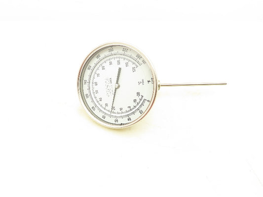 WIKA Temp Gauge 0-120 F 2 Degree Subd 5" Dial 1/2" NPT 6" Probe Stainless
