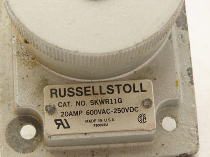 Russellstoll SKWR11G Circuit Breaker Pin and Sleeve Receptacle 20A 600V