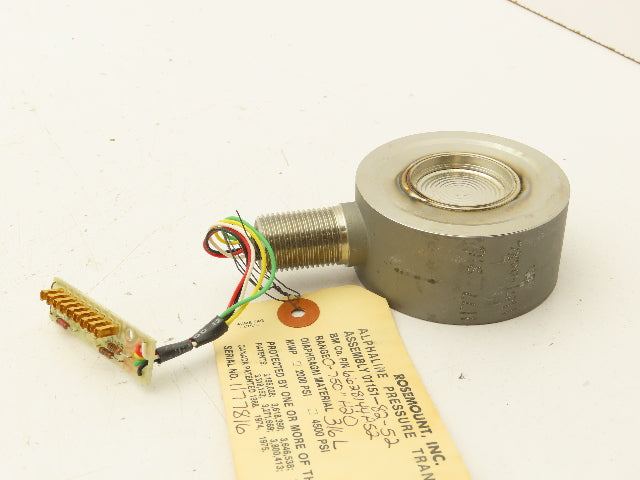 Rosemount 6628144A52 Alphaline Pressure Transmitter 0-750" H2O Range