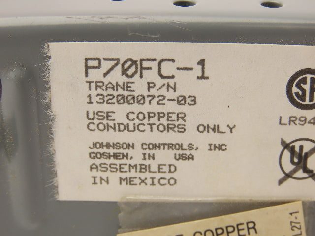 Johnson Controls P70FC-1C Pressure Control Range 20"Hg Vac/50 PSIG