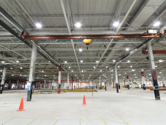 Cleveland Tramrail P&H 1 Ton Single Girder Underhung Bridge Crane 45' 10" Span