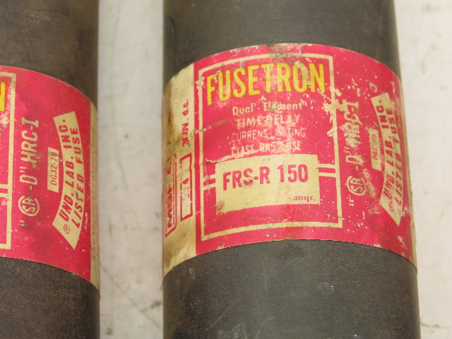 Fusetron FRS-R-150 Bussmann Dual-Element Fuses Class RK5 600V Lot of 4