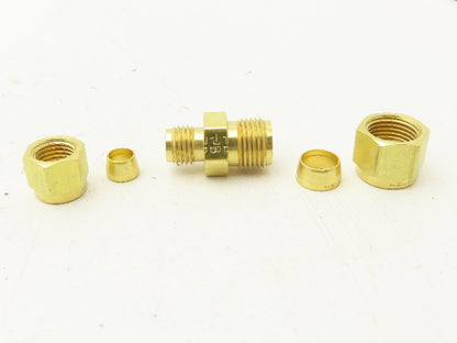 Parker 6-4 HBZ-B Brass Reducing Union 1/4" Tube x 3/8" Tube Box OF 20