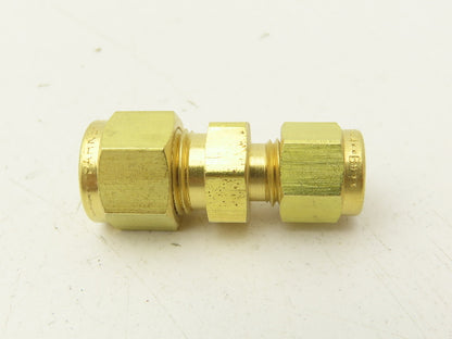 Parker 6-4 HBZ-B Brass Reducing Union 1/4" Tube x 3/8" Tube Box OF 20