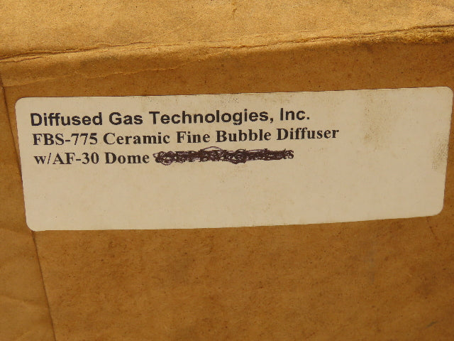 Diffused Gas Tech. FBS-775 Ceramic Fine Bubble Diffuser w/AF-30 Dome 1"Npt