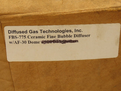Diffused Gas Tech. FBS-775 Ceramic Fine Bubble Diffuser w/AF-30 Dome 1"Npt
