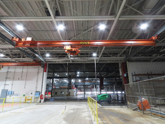 Cleveland Tramrail P&H 4 Ton Single Girder Underhung Bridge Crane 45' 10" Span