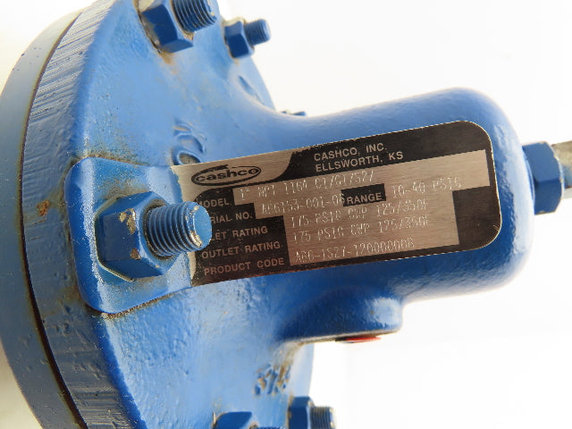 Cashco 1164 CI/CI/S2 Cast Iron Pressure Reducing Regulator Valve 1" Npt 10-40PSI